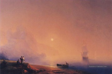 romantique romantisme Tableau Peinture - tartares de Crimée sur le rivage de la mer 1850 Romantique Ivan Aivazovsky russe